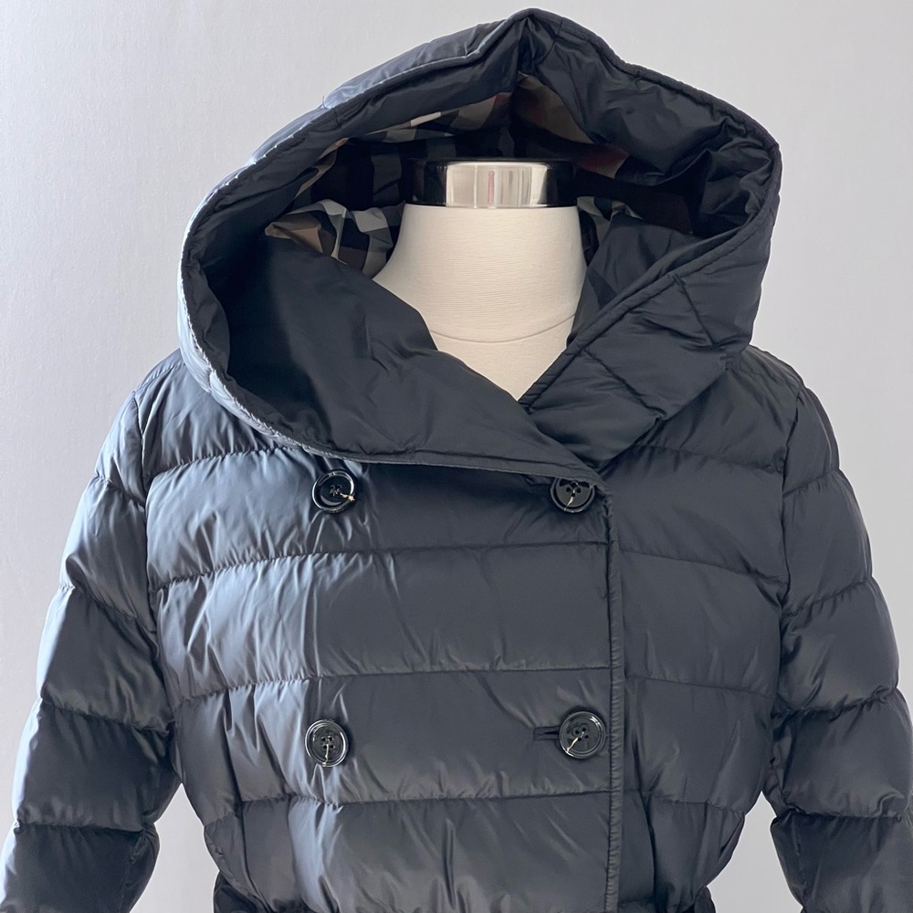 Burberry Down Puffer Coat in Black - Picture 6 of 15